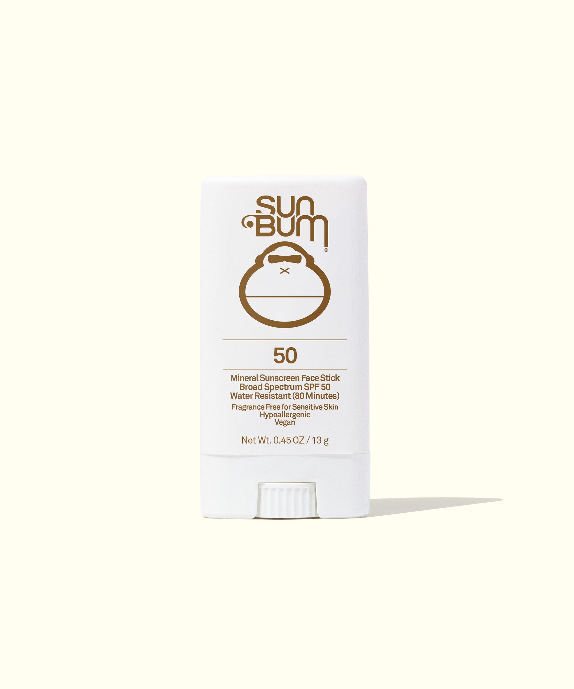 Mineral SPF 50 Sunscreen Face Stick - zinc-based, fragrance-free, and travel-friendly formula for broad spectrum protection, by Sun Bum