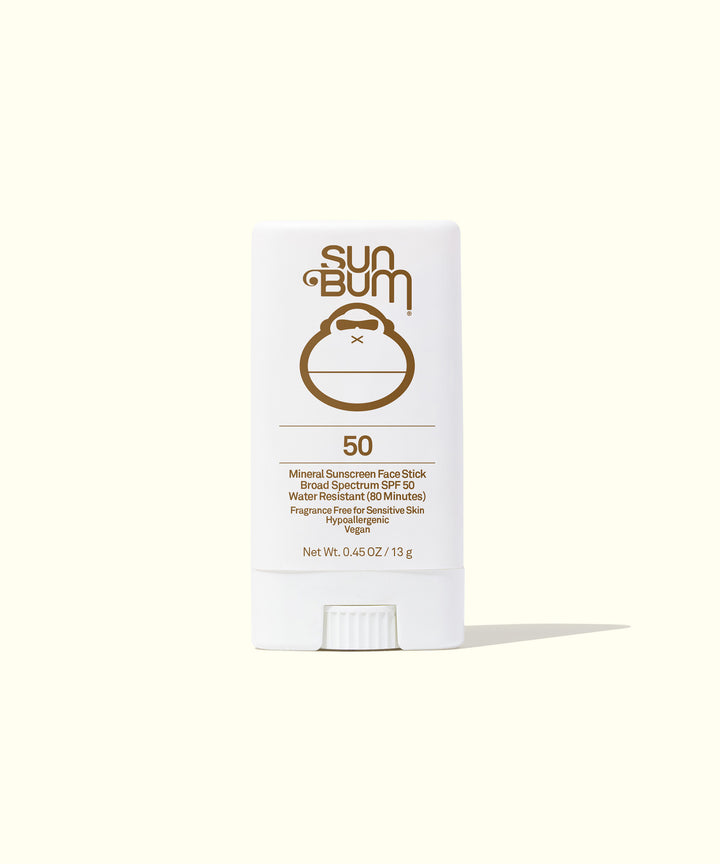 Mineral SPF 50 Sunscreen Face Stick - zinc-based, fragrance-free, and travel-friendly formula for broad spectrum protection, by Sun Bum