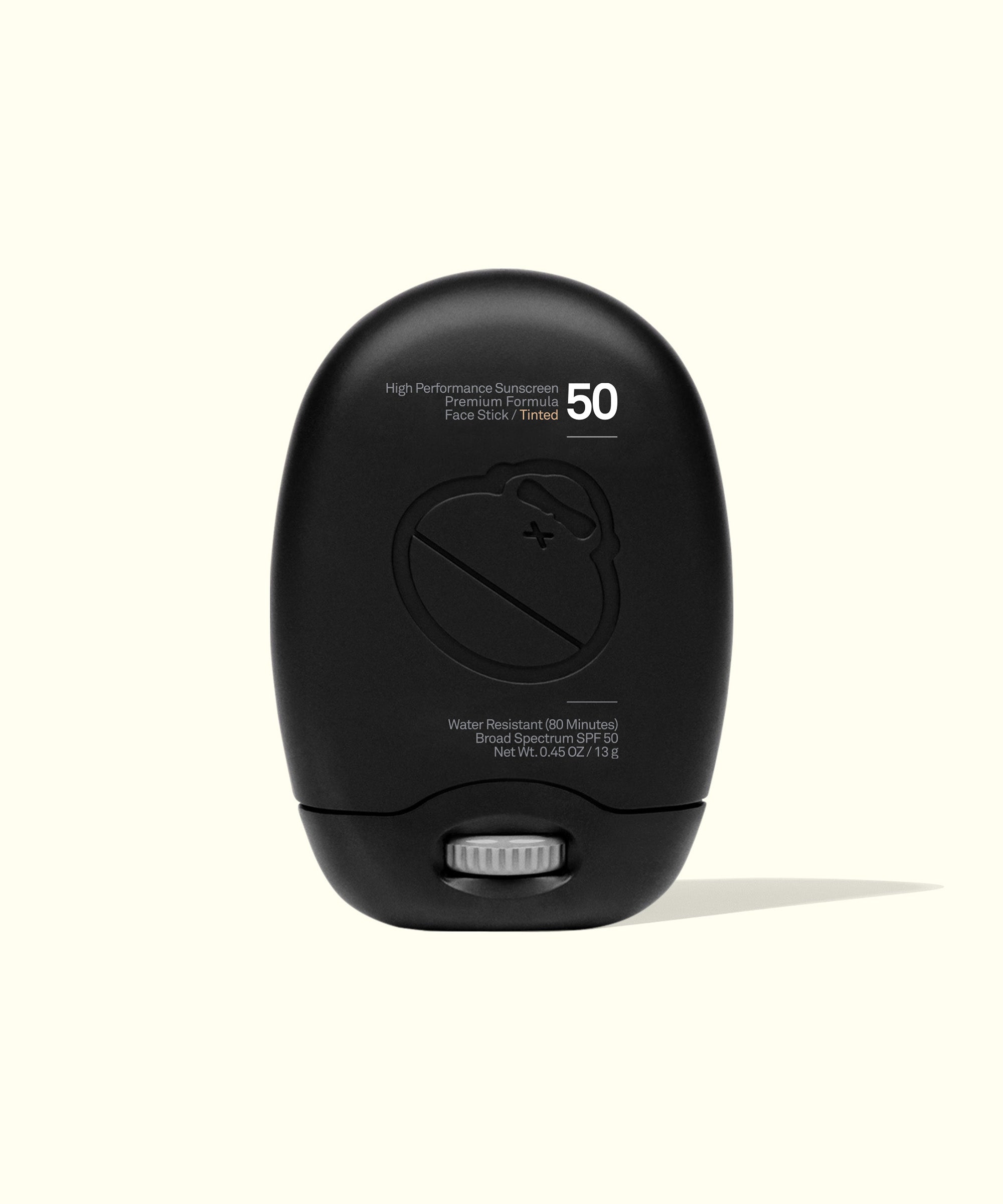 Signature SPF 50 Tinted Sunscreen Face Stick in sleek black packaging, offering mineral-based Broad Spectrum protection for active sun exposure from Sun Bum.