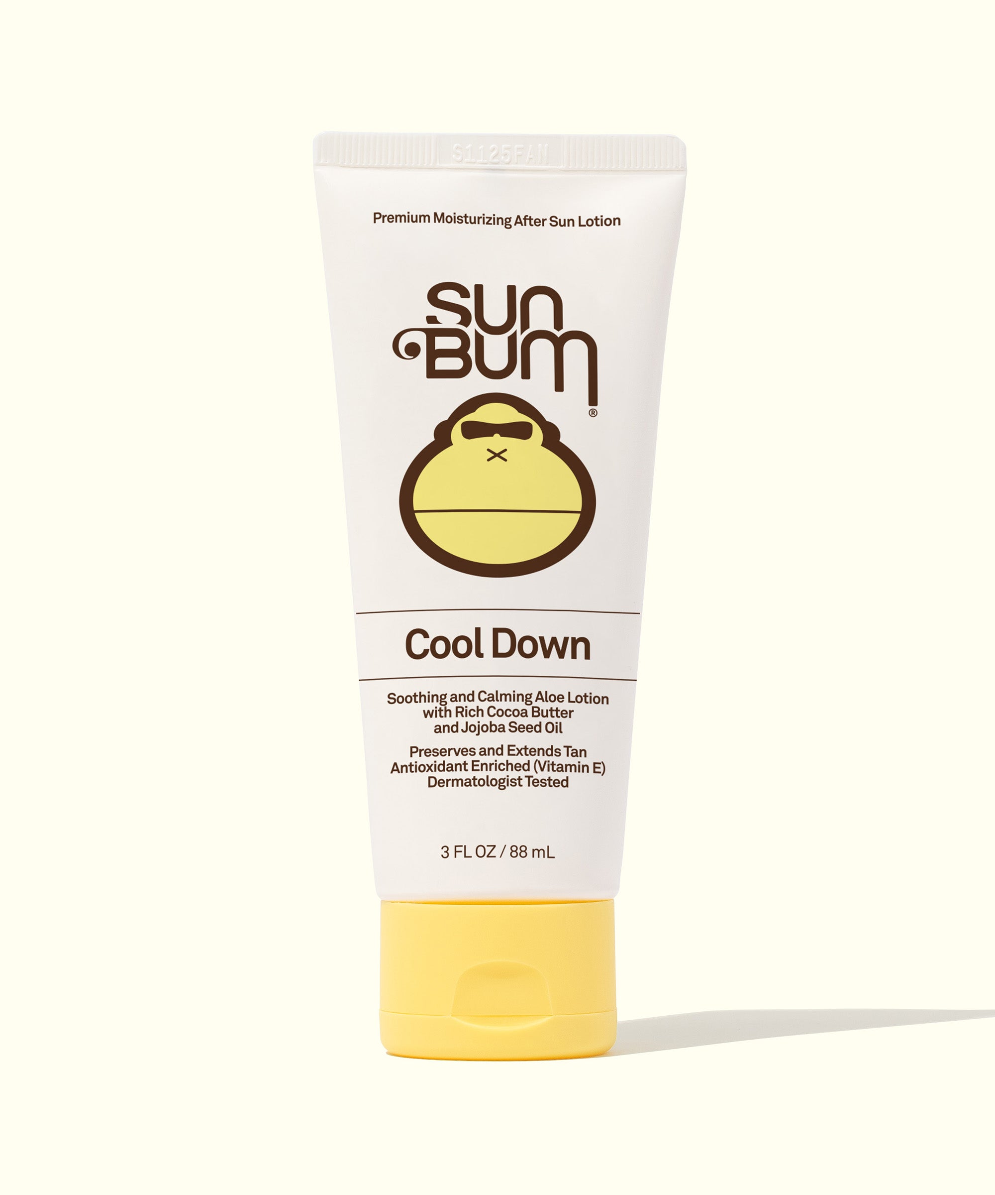 After Sun Cool Down Lotion, soothing Aloe lotion with rich Cocoa Butter and Jojoba Seed Oil for sunburn relief and moisturizing, Sun Bum.