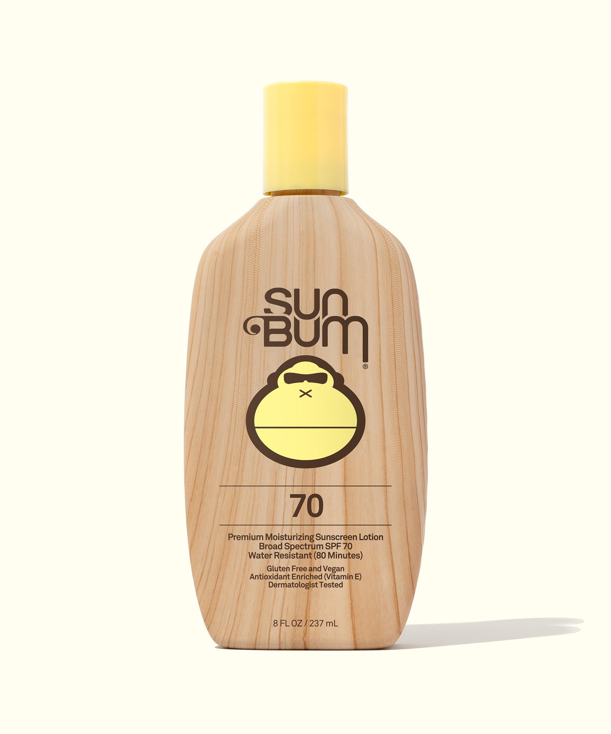 Bottle of Original SPF 70 Sunscreen Lotion by Sun Bum, featuring water-resistant and broad-spectrum protection, Sun Bum.