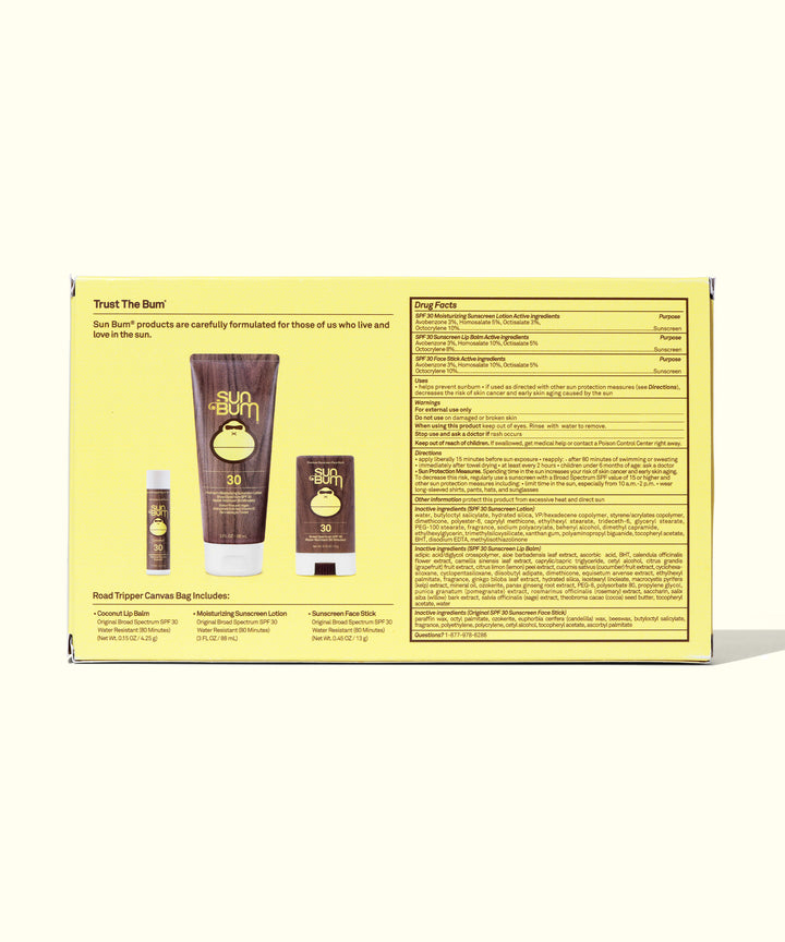 Road Tripper travel-sized sun care set featuring three essential products for on-the-go protection - Sun Bum